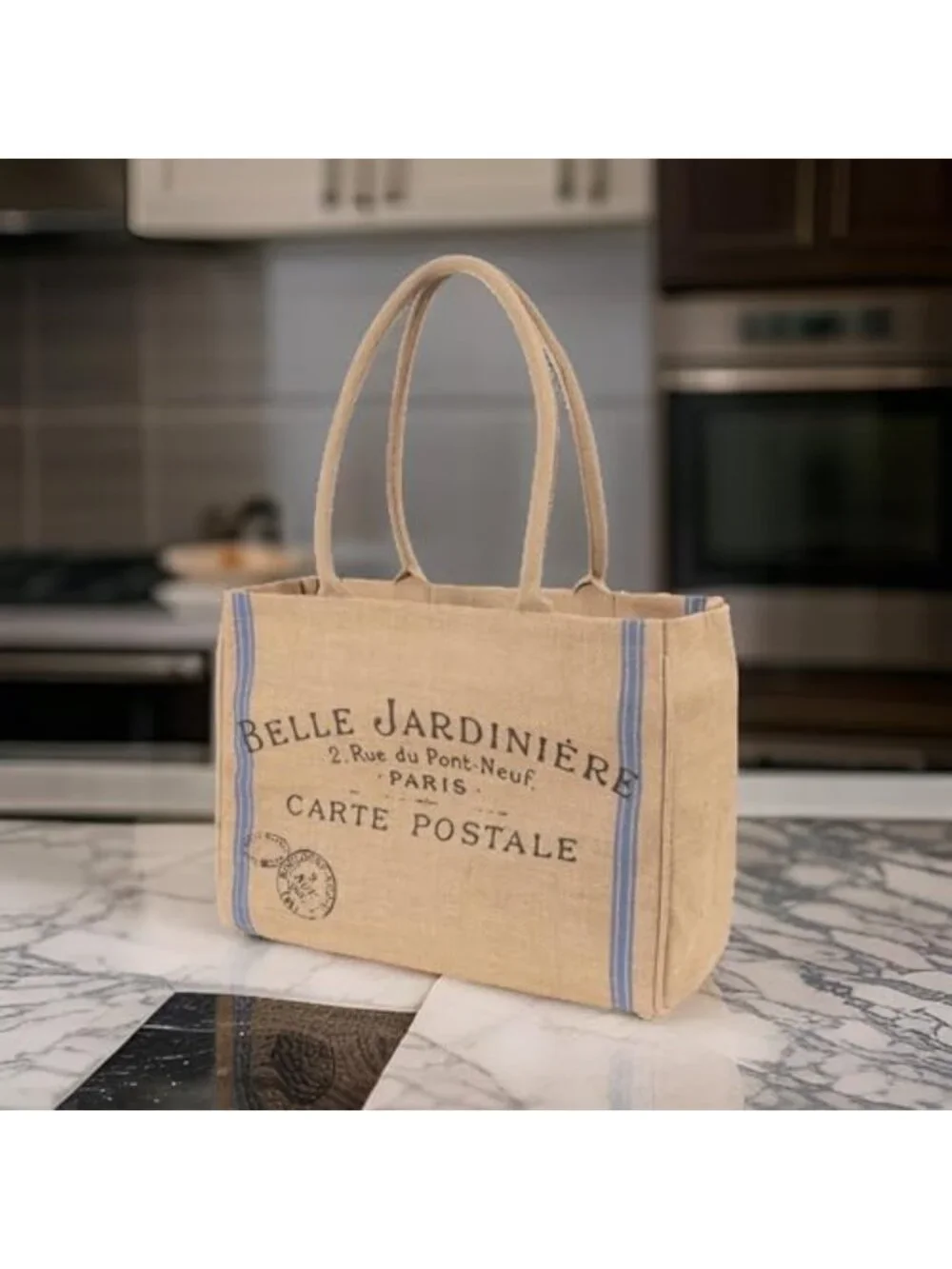 Stylish Jute Market Tote Bag with Handles - Eco-Friendly, Versatile & Durable
